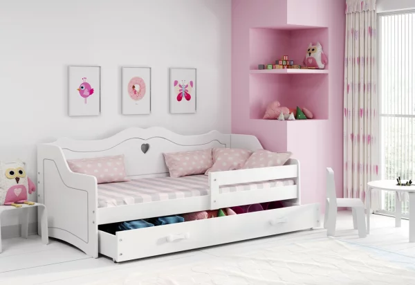 Dětská postel VIKTORIE P1 + úložný prostor + matrace + rošt ZDARMA