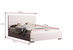Čalouněná postel NASTY 4 + rošt + matrace 180x200