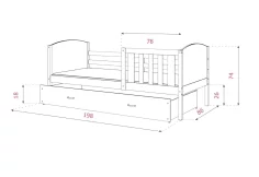 Dětská postel DOBBY P2 color s potiskem + matrace + rošt ZDARMA
