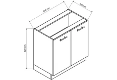 Kuchyňská skříňka dolní dvoudveřová OREIRO