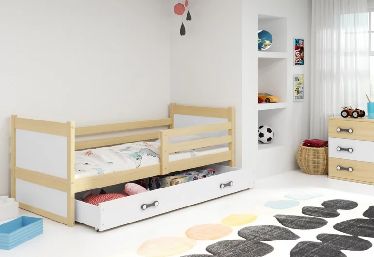 Dětská postel FIONA P1 COLOR + úložný prostor + matrace + rošt ZDARMA