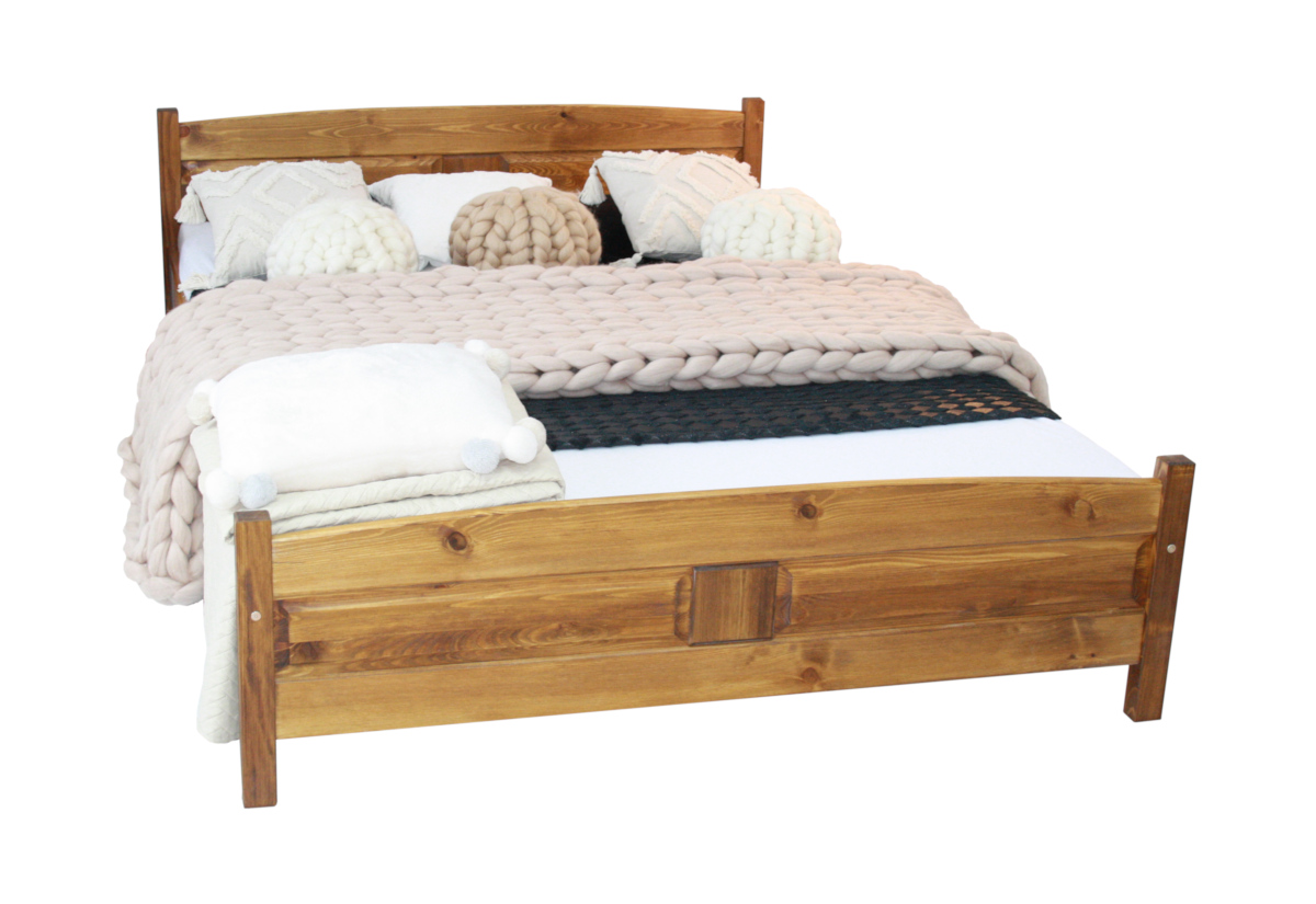 Levně Expedo Vyvýšená postel ANGEL + sendvičová matrace MORAVIA + rošt ZDARMA, 140 x 200 cm, dub-lak