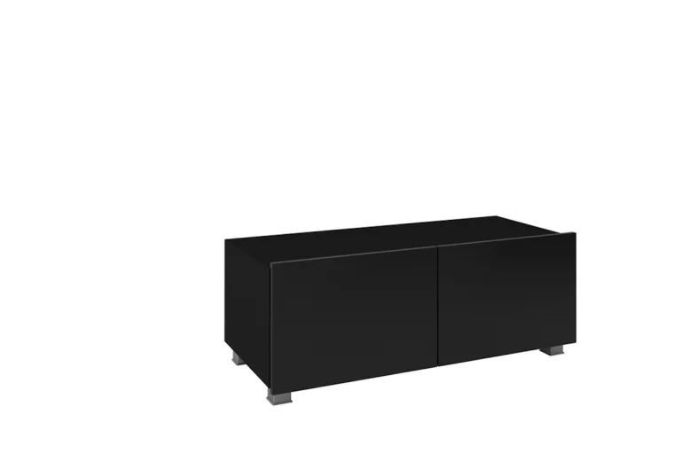 VÝPRODEJ TV stolek BRINICA 100, 100x37x43, černá/černý lesk