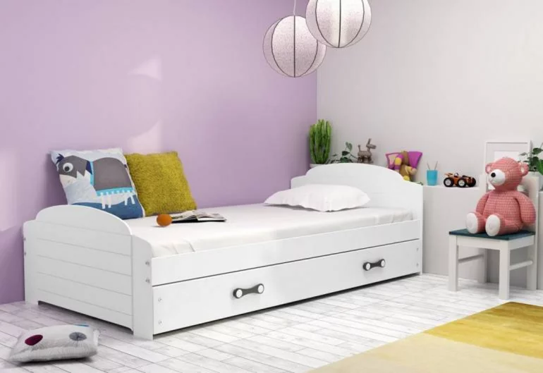 Dětská postel DOUGY P1 + úložný prostor + matrace + rošt ZDARMA