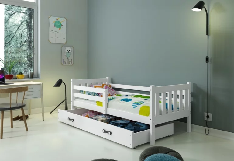 Dětská postel RINOCO P1 + úložný prostor + matrace + rošt ZDARMA