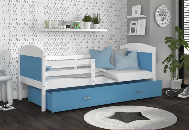 Dětská postel MATES P1 COLOR + úložný prostor + matrace + rošt ZDARMA