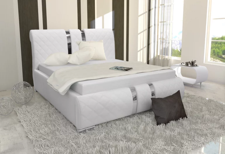 Čalouněná postel DINA s matrací, 200x200