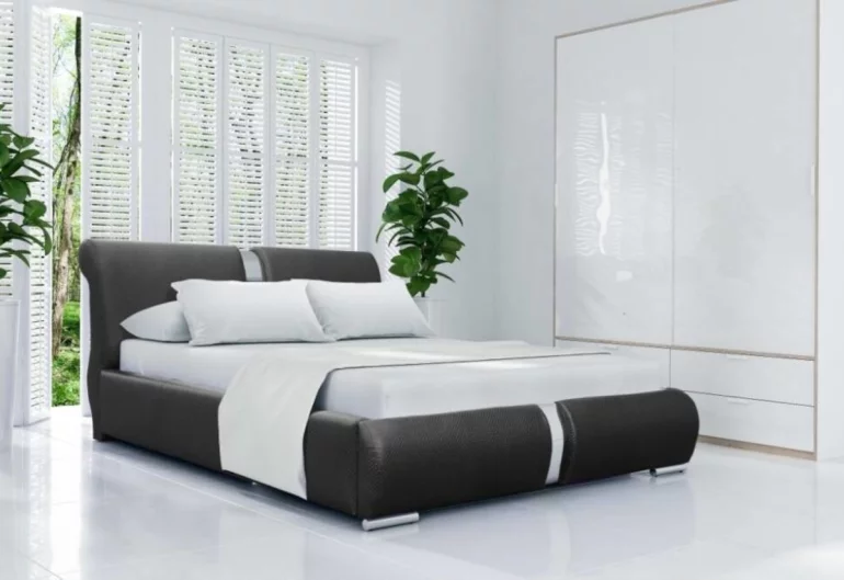 Čalouněná postel PITO a matrací, 120x200