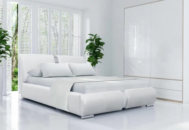 Čalouněná postel PITO a matrací, 180x200