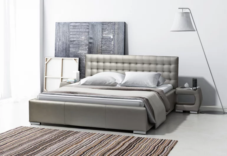 Čalouněná postel INGE + úložný prostor + rošt