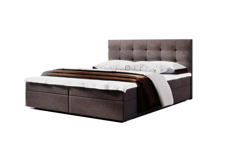 Čalouněná postel LAKE 2 + rošt + matrace + topper, 160x200, Cosmic 800