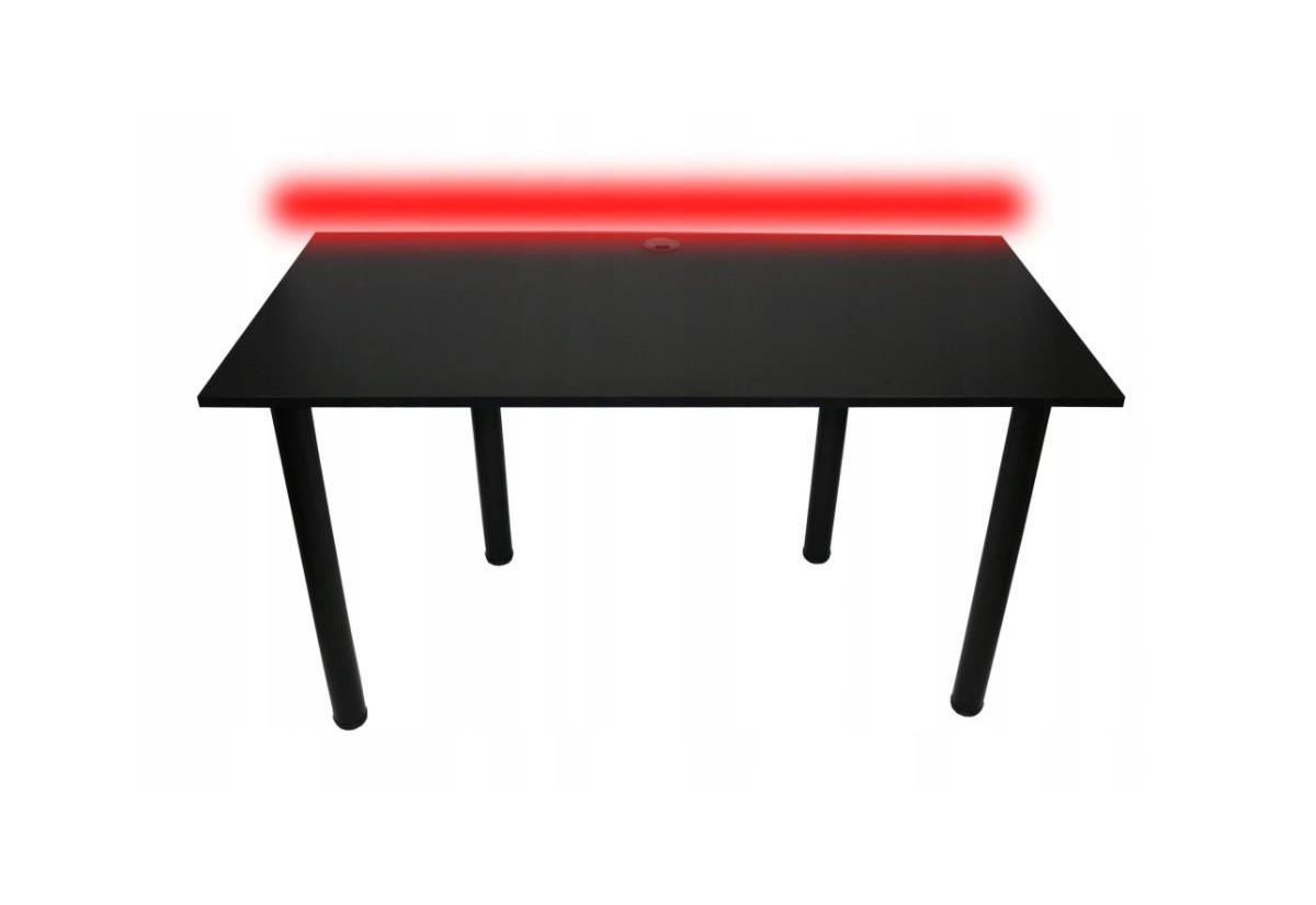 Levně Expedo Počítačový herní stůl CODE BIG B2 s LED, 160x73-76x80, černá/černé nohy + USB HUB