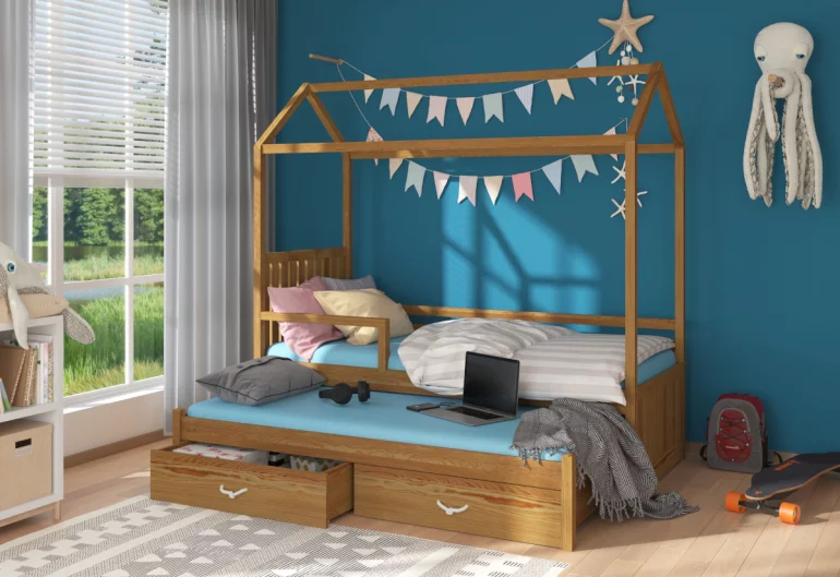 Dětská postel MELICHAR Domek + matrace