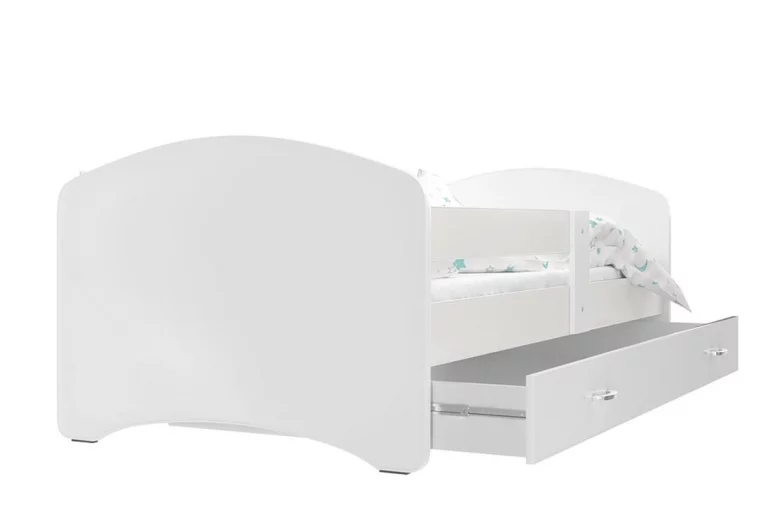 Dětská postel s potiskem LUCIE P1  + matrace + rošt ZDARMA, 160x80, bílý bez vzoru