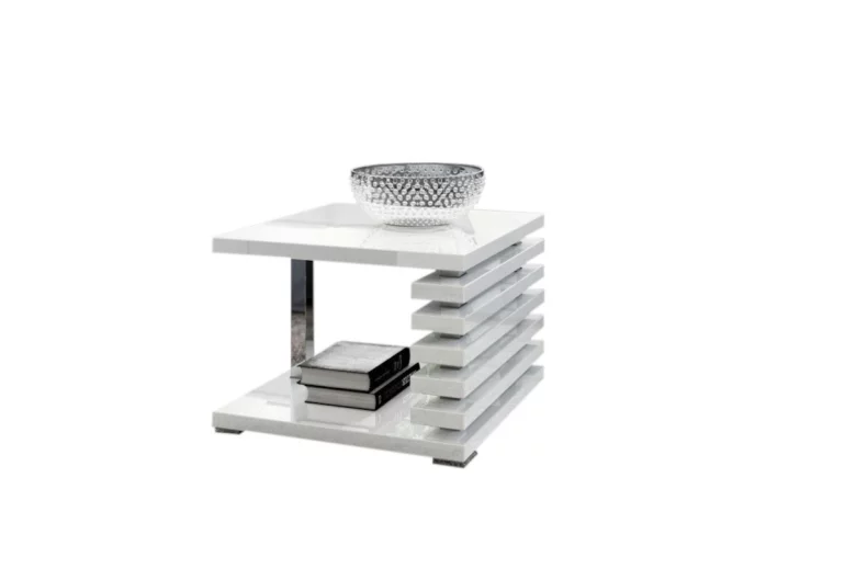 Konferenční stolek GUIDE, 60x44x60, bílý lesk