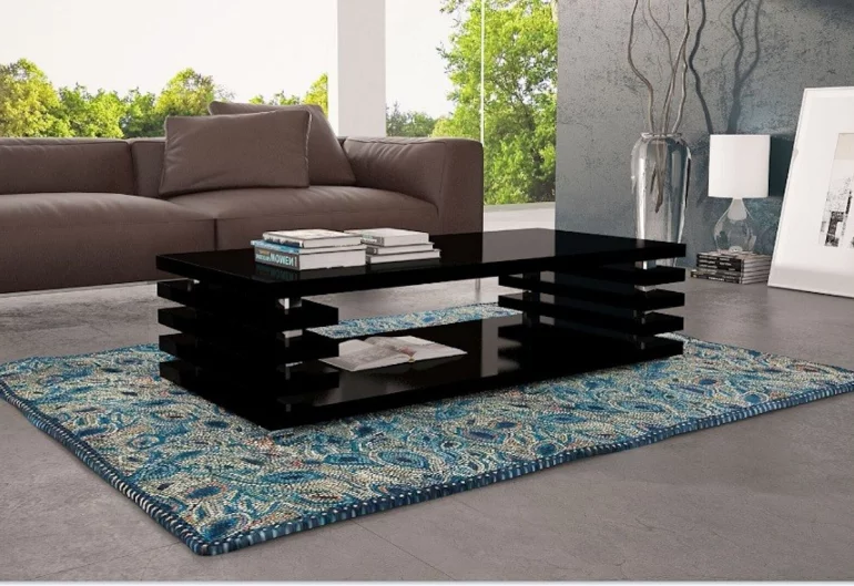 Konferenční stolek DOURO, 120x31x60, černý lesk