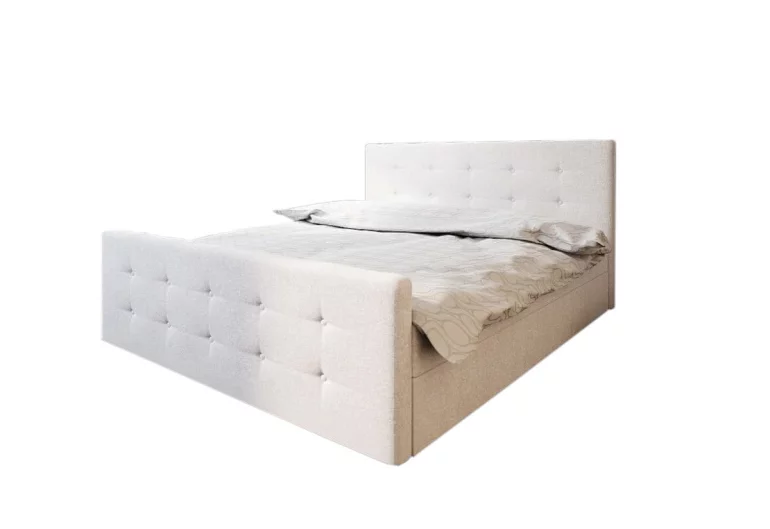 Čalouněná postel BAILANDO 1 + rošt + matrace, 140x200, Cosmic 10