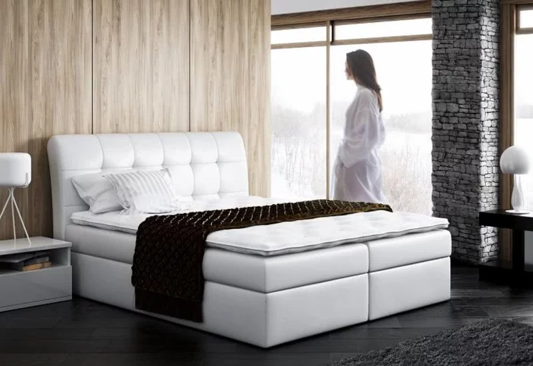 Čalouněná postel AMIGO + topper, 120x200, madryt 128