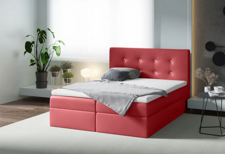 Čalouněná postel IZI + topper, 180x200, madryt 160