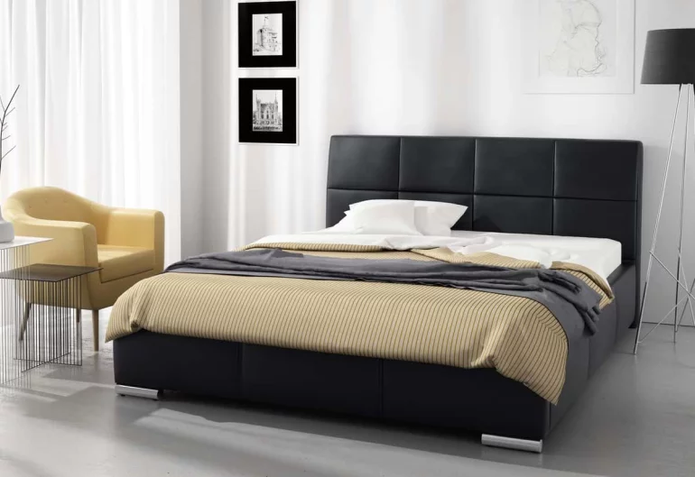 Čalouněná postel MONICA + úložný prostor + rošt