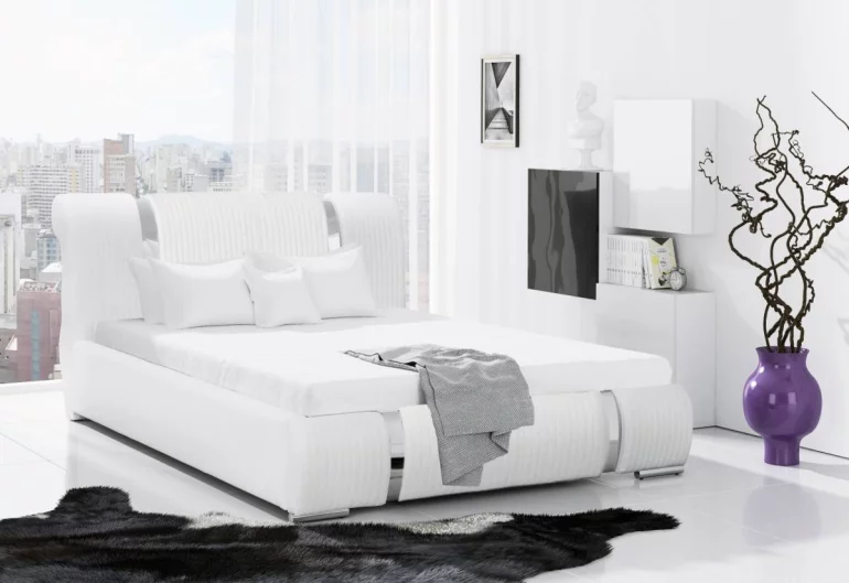 Čalouněná postel VIKI + úložný prostor + rošt