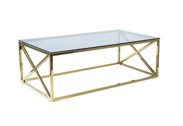 VÝPRODEJ Konferenční stolek JAX I, 40x60x120, zlatá