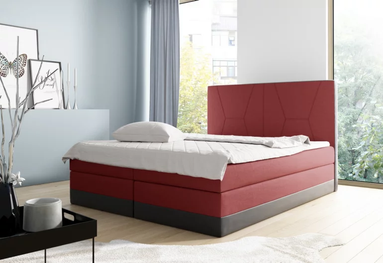 Čalouněná postel SNAKE + úložný prostor + topper
