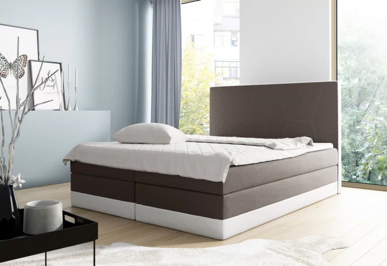 Čalouněná postel SNAKE + topper, 180x200, inari 28/soft 17