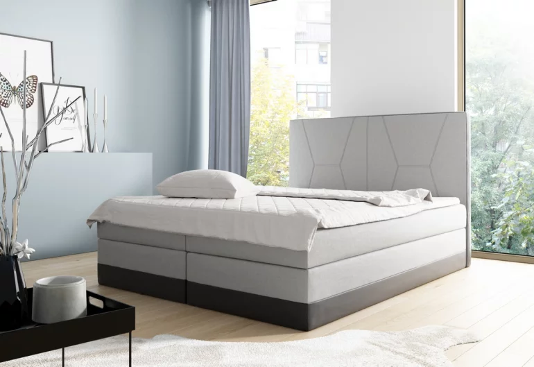 Čalouněná postel SNAKE + topper, 200x200, inari 91/soft 11