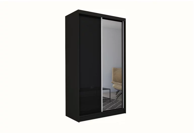Skříň s posuvnými dveřmi a zrcadlem TARRA,150x216x61