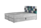 Čalouněná postel boxspring APPLE + úložný prostor + matrace + rošt