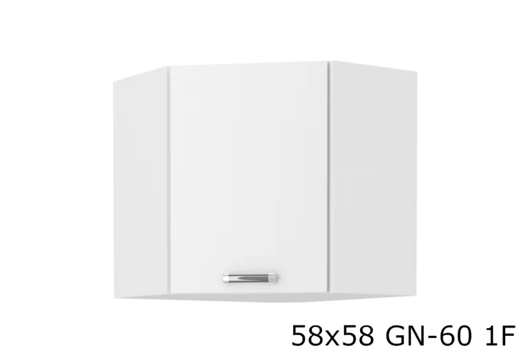 Kuchyňská skříňka horní rohová EPSILON 58x58 GN-60 1F, 58,5/58,5x60x31, bílá