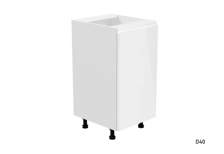 Kuchyňská skříňka dolní YARD D40, 40x82x47, bílá/bílá lesk, pravá