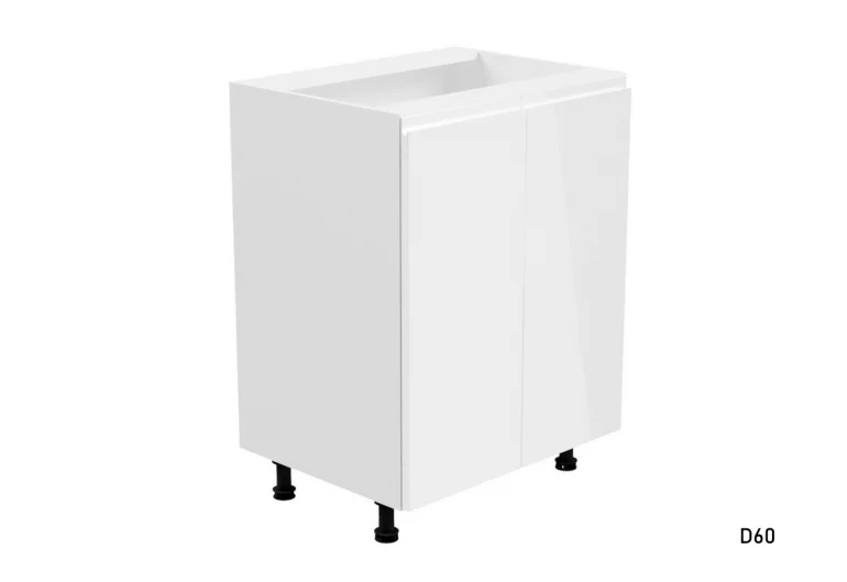 Kuchyňská skříňka dolní dvoudveřová YARD D60, 60x82x47, bílá/bílá lesk