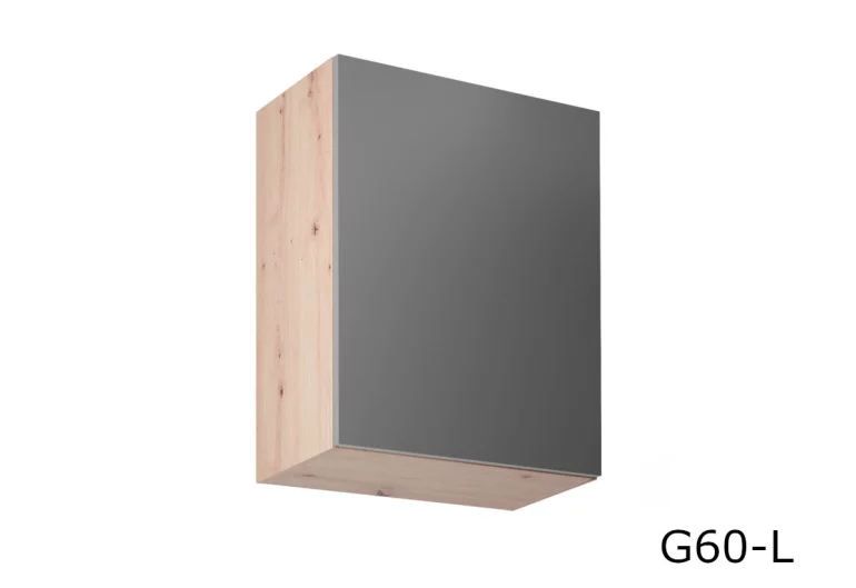 Kuchyňská skříňka horní úzká GLENA G60L, 60x72x32, dub artisan/šedá, levá