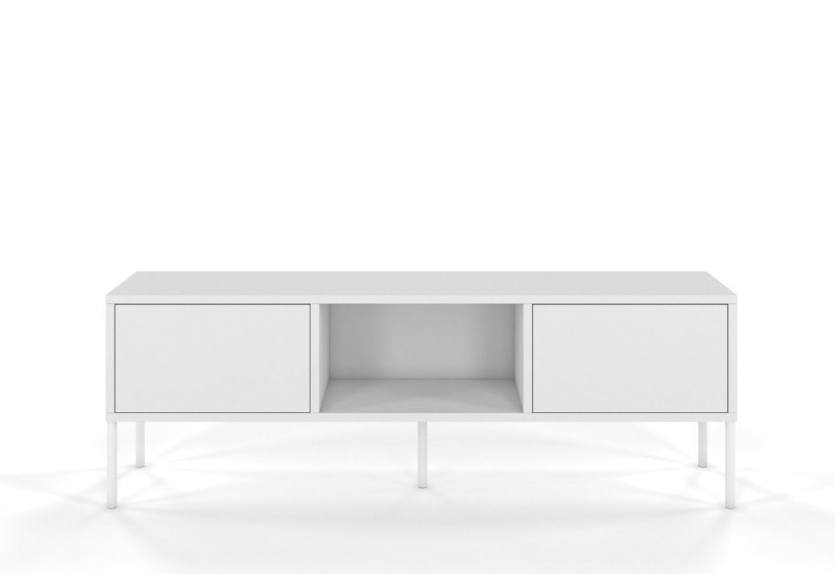 Levně Expedo TV stolek SLIM, 130x45x35, bílá